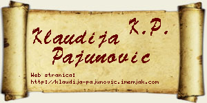 Klaudija Pajunović vizit kartica